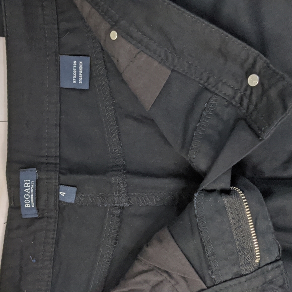Bogari Designed in Italy Casual Cotton Pants Black Size 4 - Picture 10 of 11